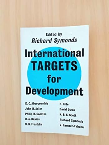 international targets for development 1st edition richard symonds 0571090125, 978-0571090129