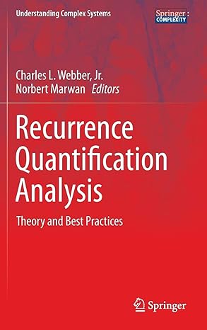 recurrence quantification analysis theory and best practices 2015th edition charles l webber jr ,norbert