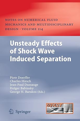 unsteady effects of shock wave induced separation 2011th edition piotr doerffer ,charles hirsch ,jean paul