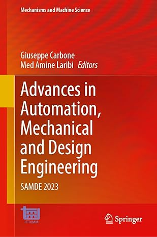 advances in automation mechanical and design engineering samde 2023 2024th edition giuseppe carbone ,med