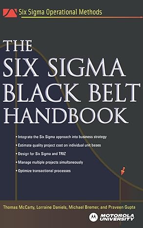 the six sigma black belt handbook 1st edition thomas mccarty ,lorraine daniels ,michael bremer ,praveen gupta