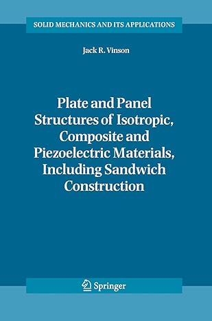 plate and panel structures of isotropic composite and piezoelectric materials including sandwich construction