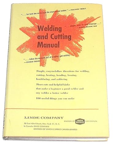 welding and cutting manual 1st edition linde company b005zkcce2