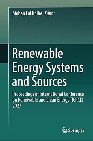 renewable energy systems and sources proceedings of international conference on renewable and clean energy