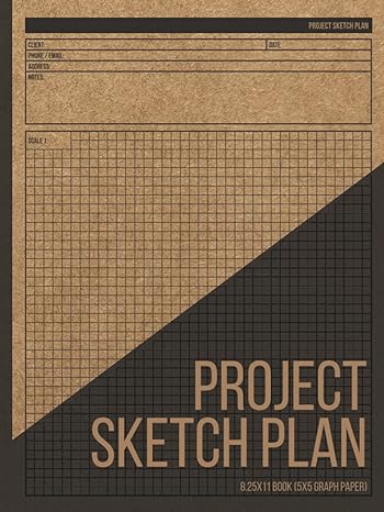 project sketch plan design house garden or any other plan for client 5x5 graph / grid paper perfect book for