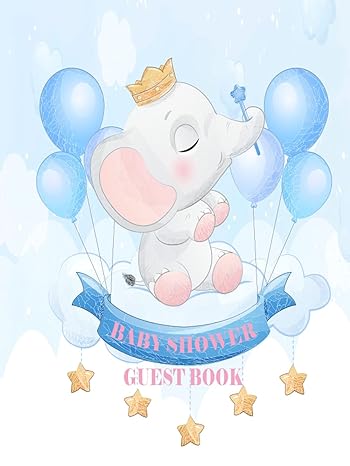 baby shower guest book baby elephant guestbook + bonus gift tracker log and keepsake pages advice for parents