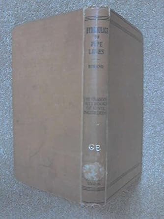 hydraulics of pipe lines 1st edition william frederick durand b000kg8ahe