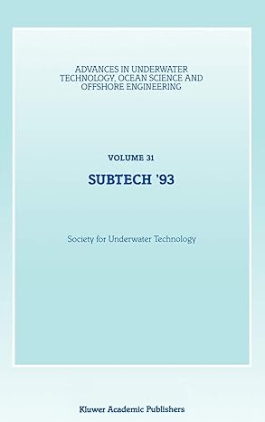 subtech 93 1993rd edition society for underwater technology 0792325443, 978-0792325444