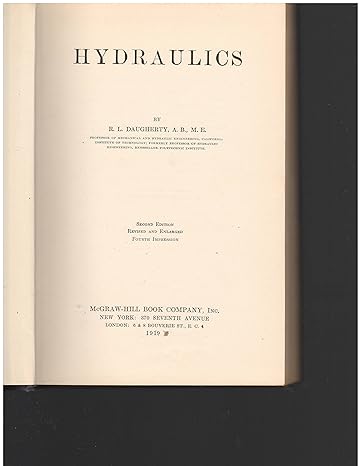 hydraulics [etc. ] edition robert l daugherty b00086j3tu