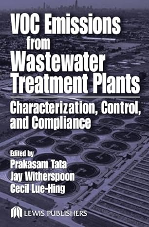 voc emissions from wastewater treatment plants characterization control and compliance 1st edition prakasam