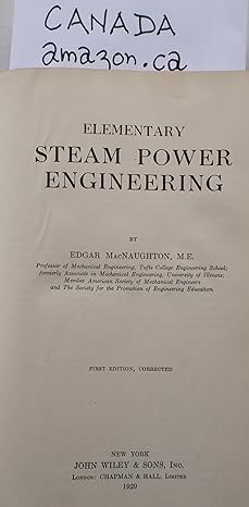 elementary steam power engineering 3rd edition edgar macnaughton 0471560340, 978-0471560340