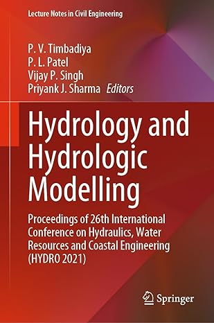 hydrology and hydrologic modelling proceedings of 26th international conference on hydraulics water resources