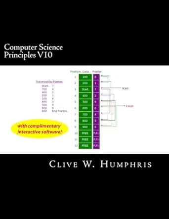 computer science principles v10 1st edition clive w humphris 1493578960, 978-1493578962