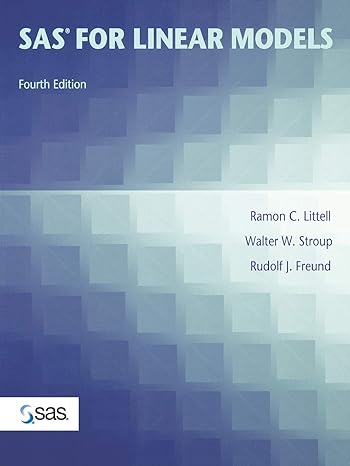 sas for linear models 4th edition ramon c littell 0471221740, 978-0471221746