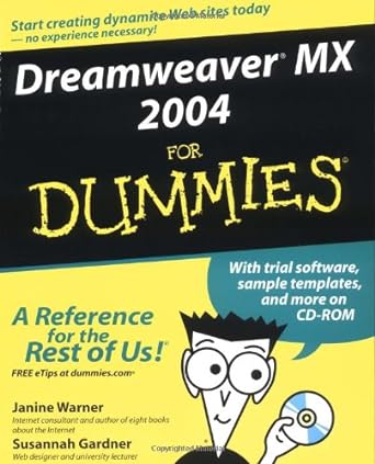 dreamweavermx 2004 for dummies 1st edition janine warner ,susannah gardner b005m4tehy