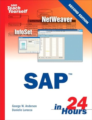 sams teach yourself sap in 24 hours 2nd edition george anderson ,danielle larocca 0672328224, 978-0672328220