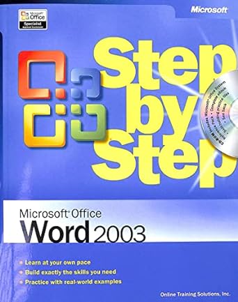 microsoft office word 2003 step by step pap/cdr edition online training solutions inc 8120324854,