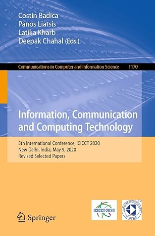 information communication and computing technology 5th international conference icicct 2020 new delhi india