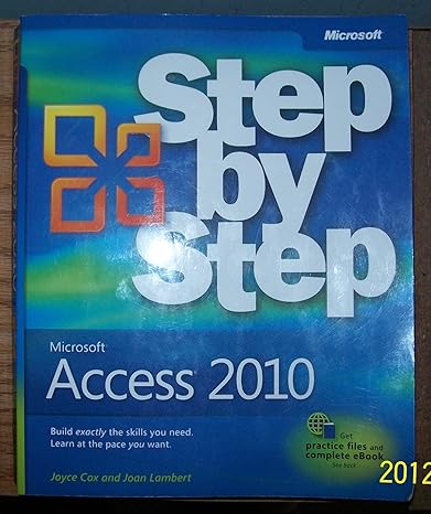microsoft access 2010 step by step 1st edition joan lambert ,joyce cox 0735626928, 978-0735626928