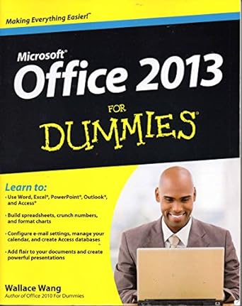 office 2013 for dummies book + dvd bundle 1st edition wallace wang 1118497112, 978-1118497111