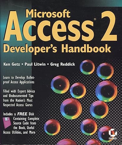 microsoft access 2 developers handbook 4th edition ken getz ,paul litwin ,greg reddick 0782113273,