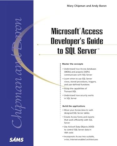 microsoft access developers guide to sql server 1st edition mary chipman ,andy baron 0672319446,