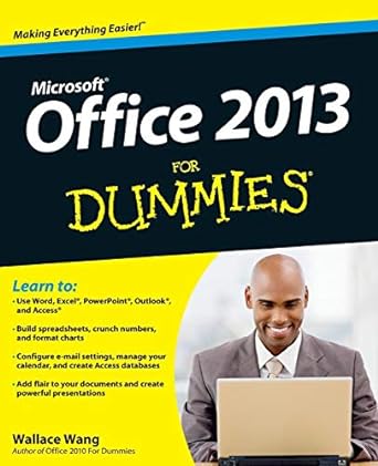 office 2013 for dummies 1st edition wallace wang 1118497155, 978-1118497159
