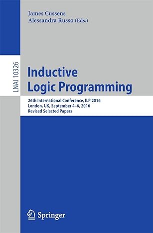inductive logic programming 26th international conference ilp 2016 london uk september 4 6 2016 revised