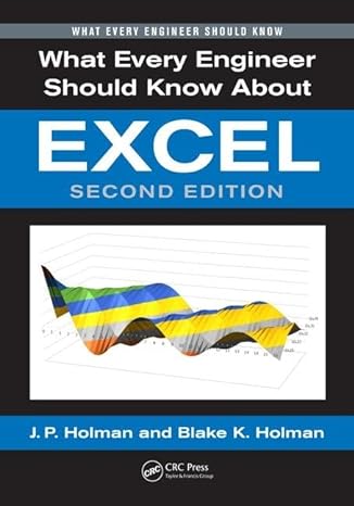 what every engineer should know about excel 1st edition j p holman ,blake k holman 1138035300, 978-1138035300
