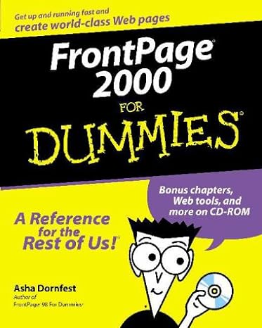 frontpage 2000 for dummies 1st edition asha dornfest b0000667fy
