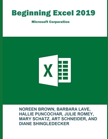 beginning of microsoft excel 2019 a complete guideline of microsoft excel 2019 1st edition noreen brown