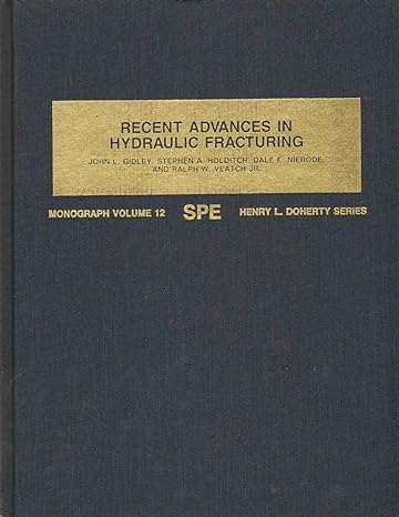 recent advances in hydraulic fracturing monograph volume 12 1st edition john l gidley 9991717684,