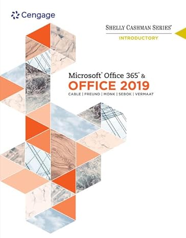 shelly cashman series microsoftoffice 365 and office 2019 introductory 1st edition sandra cable ,steven m