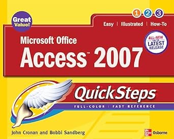 microsoft office access 2007 quicksteps 1st edition john cronan 0072263717, 978-0072263718