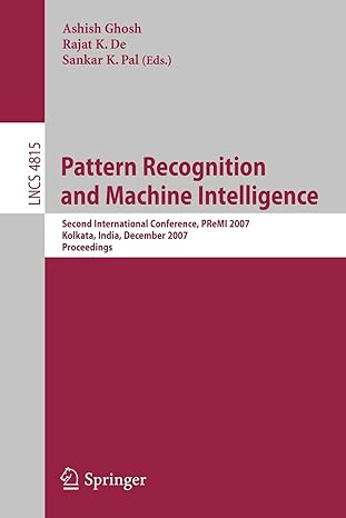 pattern recognition and machine intelligence second international conference premi 2007 kolkata india