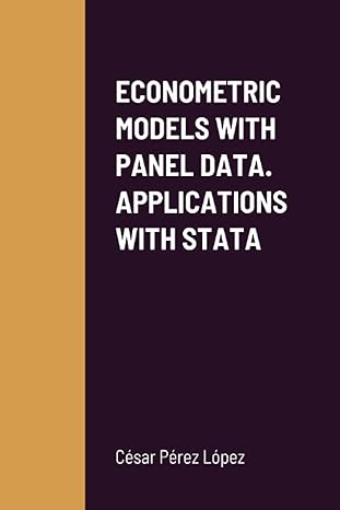 econometric models with panel data applications with stata 1st edition perez 1008984132, 978-1008984134