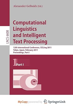 computational linguistics and intelligent text processing 12th international conference cicling 2011 tokyo