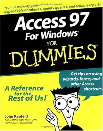 access 97 for windows for dummies 1st edition john kaufeld b005m4i17s