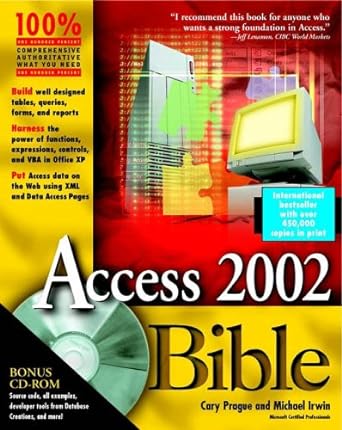 access 2002 bible 1st edition cary n prague ,michael r irwin b005q76owu