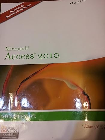 new perspectives on microsoft office access 2010 1st edition joseph j adamski ,kathy t finnegan 0538798475,