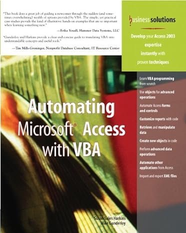 automating microsoft access with vba 1st edition mike sales gunderloy ,susan sales harkins b00a18aur4
