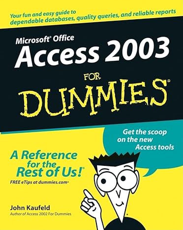 access 2003 for dummies 1st edition john kaufeld 0764538810, 978-0764538810