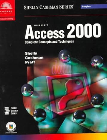 microsoft access 2000 complete concepts and techniques 1st edition gary b shelly ,thomas j cashman ,philip j