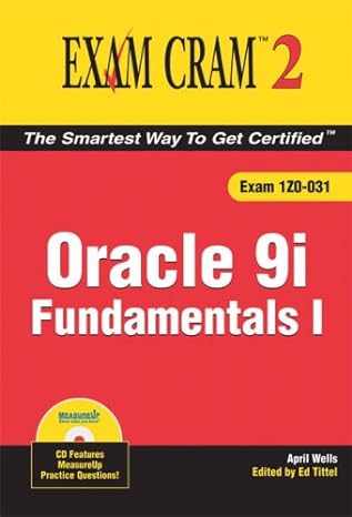 oracle 9i fundamentals i exam cram 2 1st edition april wells b00ak3cfb4