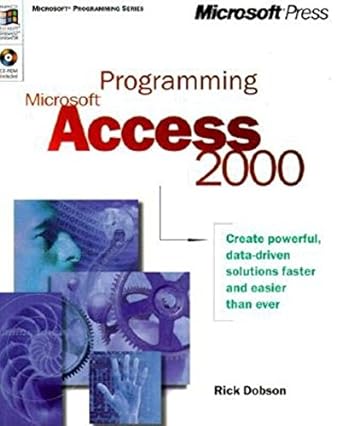 programming microsoft access 2000 1st edition rick dobson 0735605009, 978-0735605008