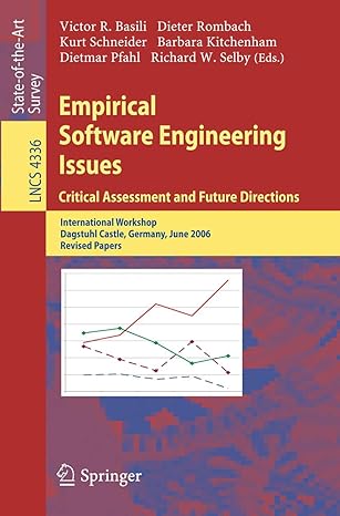 empirical software engineering issues critical assessment and future directions international workshop