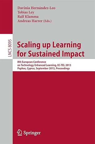 scaling up learning for sustained impact 8th european conference on technology enhanced learning ec tel 2013