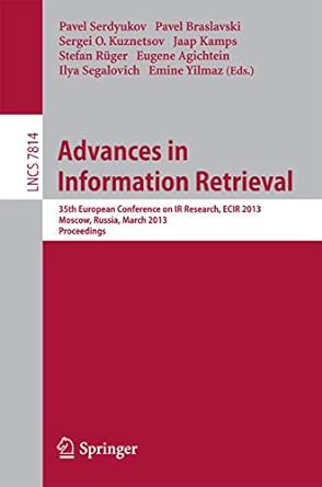 advances in information retrieval 35th european conference on ir research ecir 2013 moscow russia march 24 27