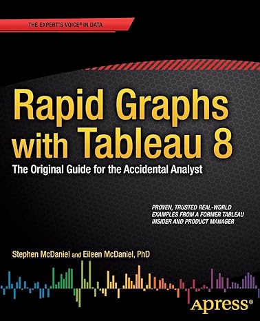 rapid graphs with tableau 8 the original guide for the accidental analyst 2013th edition stephen mcdaniel