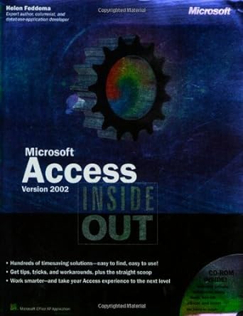 microsoft access version 2002 inside out 1st edition helen feddema b008sm84ua